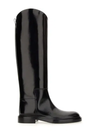 JIL SANDER JIL SANDER LEATHER BOOT