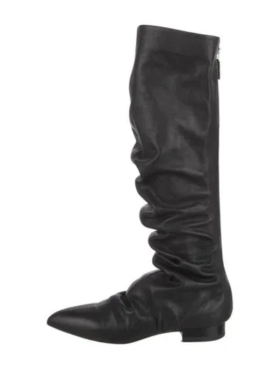 Pre-owned Jil Sander Leather Boots In Black