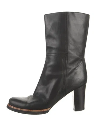 Pre-owned Jil Sander Leather Boots In Black