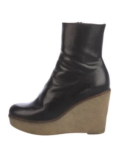 Pre-owned Jil Sander Leather Boots In Black