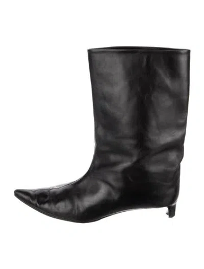 Pre-owned Jil Sander Leather Boots In Black