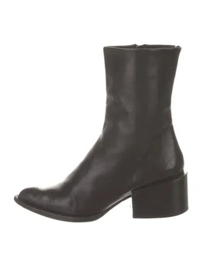 Pre-owned Jil Sander Leather Boots In Black