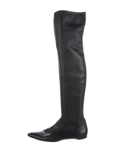 Pre-owned Jil Sander Leather Boots In Black