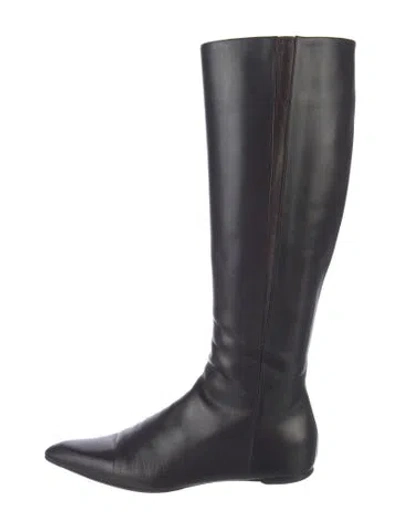Pre-owned Jil Sander Leather Boots In Black