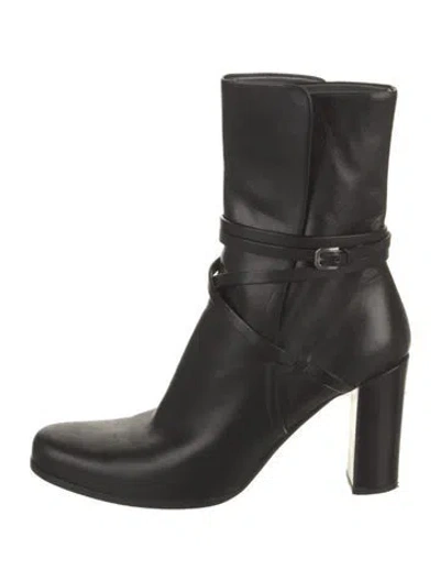 Pre-owned Jil Sander Leather Boots In Black