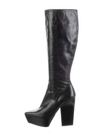 Pre-owned Jil Sander Leather Boots In Black