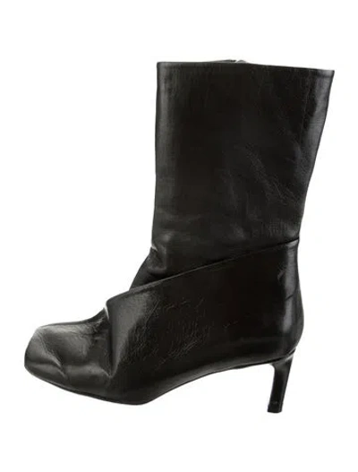Pre-owned Jil Sander Leather Boots In Black