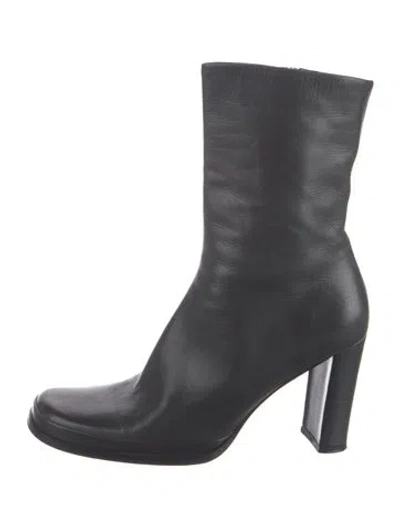Pre-owned Jil Sander Leather Boots In Black