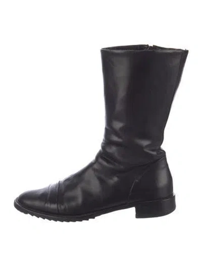 Pre-owned Jil Sander Leather Boots In Black