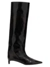 Jil Sander Leather Knee High Boots In Black