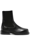 Jil Sander Black Boots With Elastic Side Pannels In Leather Woman In Black