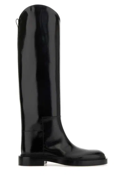 JIL SANDER JIL SANDER LEATHER BOOTS