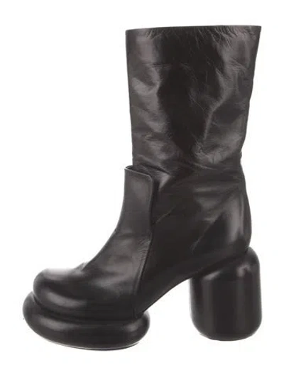 Pre-owned Jil Sander Leather Boots In Black/grey