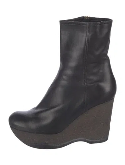Pre-owned Jil Sander Leather Boots In Blue