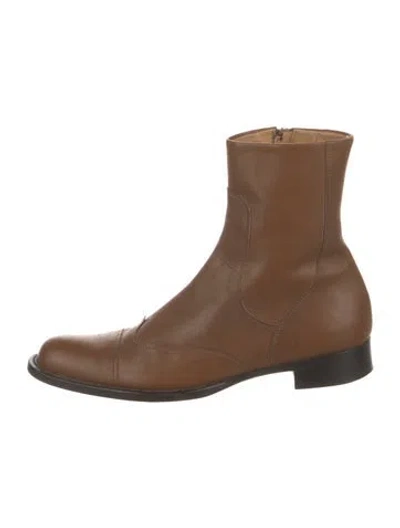 Pre-owned Jil Sander Leather Boots In Brown