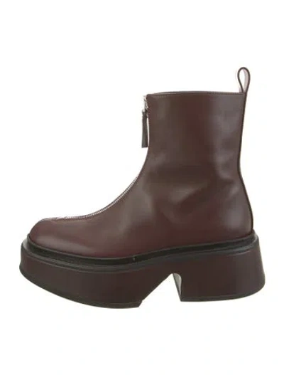 Pre-owned Jil Sander Leather Boots In Brown
