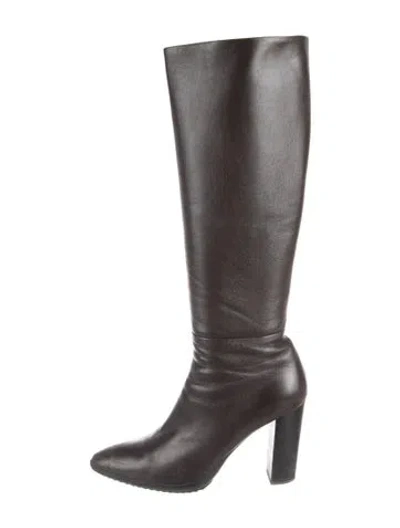 Pre-owned Jil Sander Leather Boots In Brown