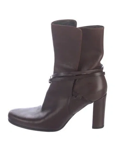 Pre-owned Jil Sander Leather Boots In Brown