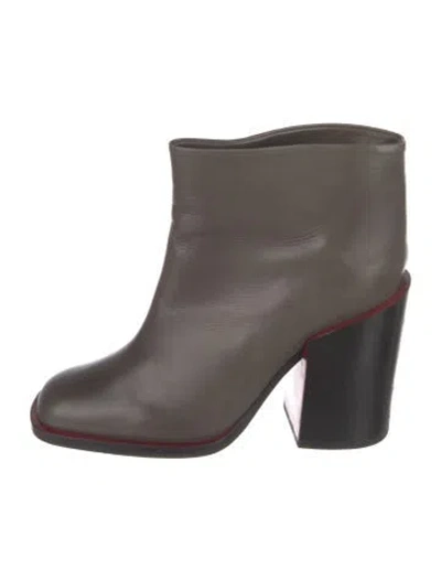 Pre-owned Jil Sander Leather Boots In Grey