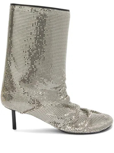 Jil Sander Leather Boots In Grey