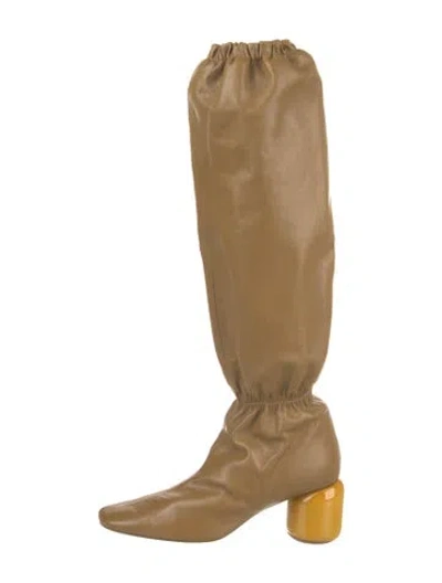 Pre-owned Jil Sander Leather Boots In Neutral