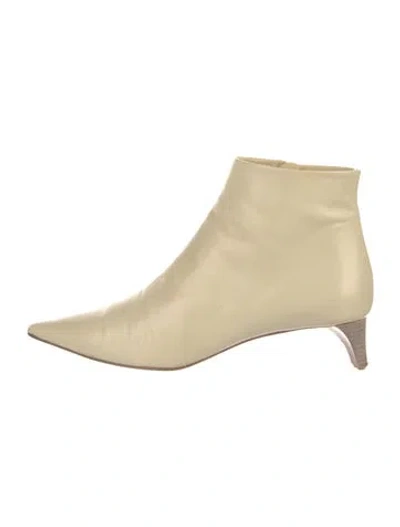 Pre-owned Jil Sander Leather Boots In Neutral