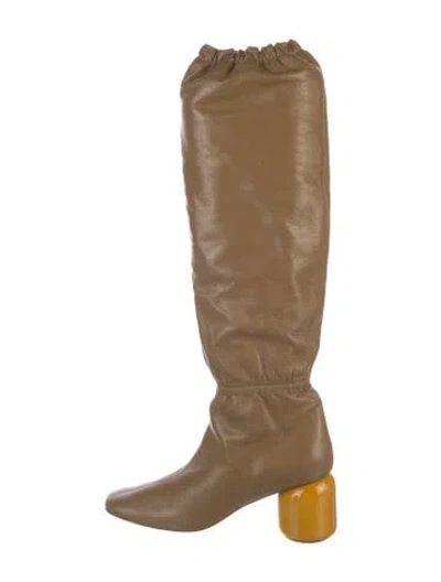 Pre-owned Jil Sander Leather Boots In Neutral