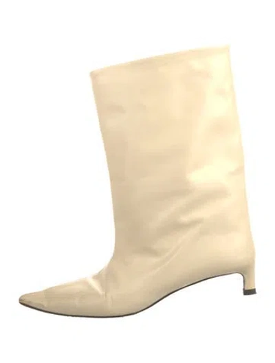 Pre-owned Jil Sander Leather Boots In Neutrals