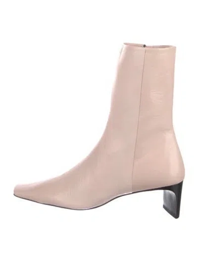 Pre-owned Jil Sander Leather Boots In Pink