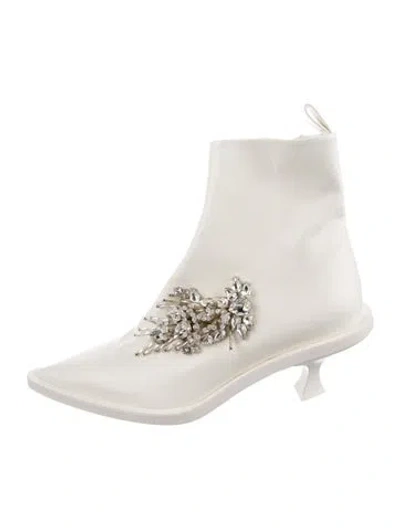 Pre-owned Jil Sander Leather Boots In White