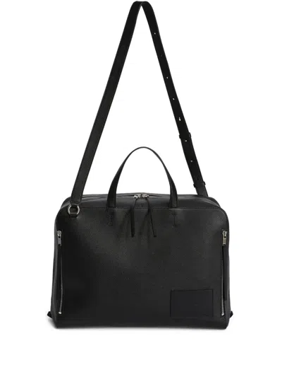 Jil Sander Leather Briefcase In Black