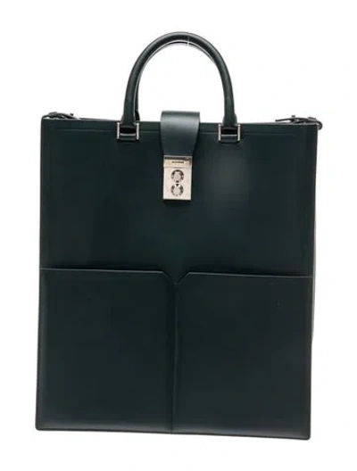 Pre-owned Jil Sander Leather Briefcase In Green