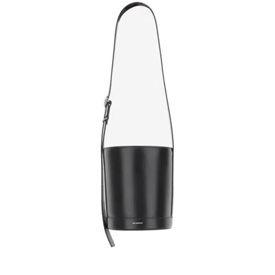Jil Sander Leather Bucket Bag In Black