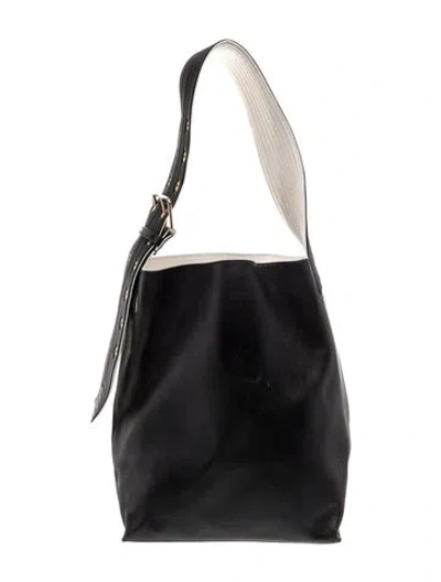 Pre-owned Jil Sander Leather Bucket Bag In Black