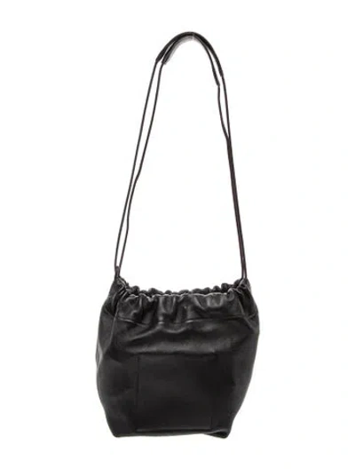 Pre-owned Jil Sander Leather Bucket Bag In Black
