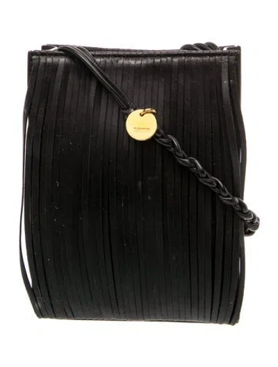 Pre-owned Jil Sander Leather Bucket Bag In Black
