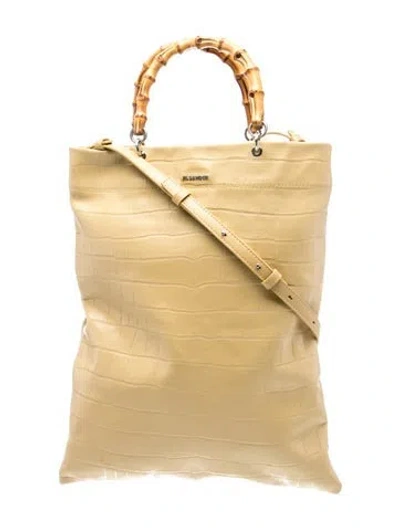 Pre-owned Jil Sander Leather Bucket Bag In Neutrals