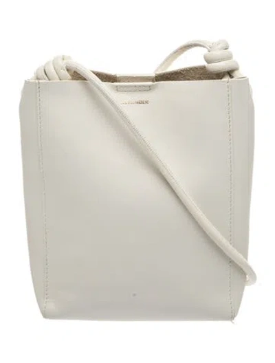 Pre-owned Jil Sander Leather Bucket Bag In White