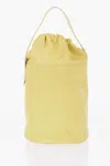 Jil Sander Leather Bucket Bag With Removable Shoulder Strap In Yellow