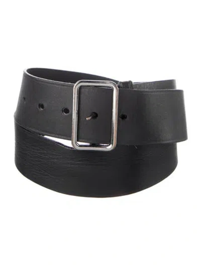 Pre-owned Jil Sander Leather Buckle In Black