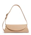 Jil Sander Leather Cannolo Shoulder Bag In Pink