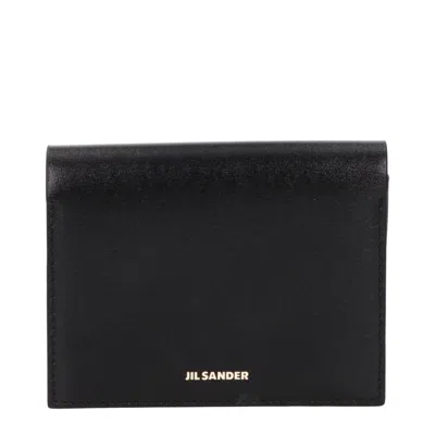 Jil Sander Leather Card Case In Black
