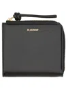 Jil Sander Leather Card Holder In Black