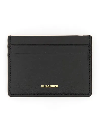 Jil Sander Leather Card Holder In Black