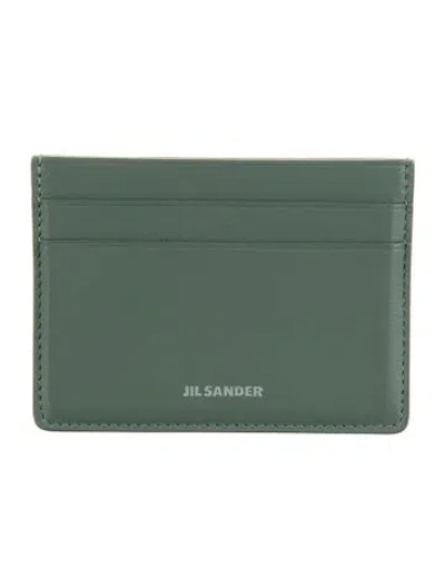 Pre-owned Jil Sander Leather Card Holder In Green