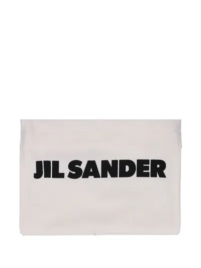 Jil Sander Leather Card Holder In Neutral