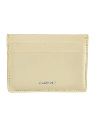 Pre-owned Jil Sander Leather Card Holder In Yellow