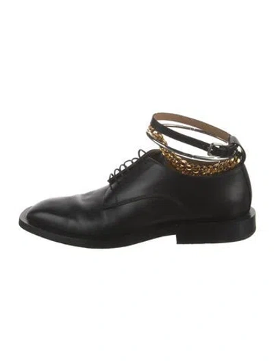 Pre-owned Jil Sander Leather Chain-link Accents Oxfords In Black
