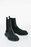Jil Sander Black Black Leather Chelsea Boots In Black