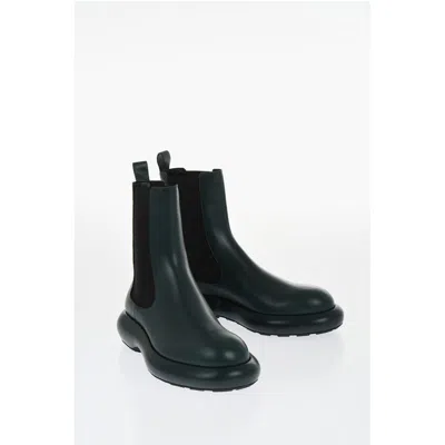 Jil Sander Leather Chelsea Booties With Chunky Women's Sole